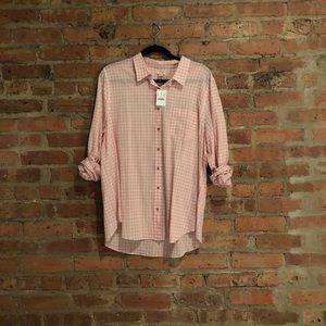 Pink gingham button up